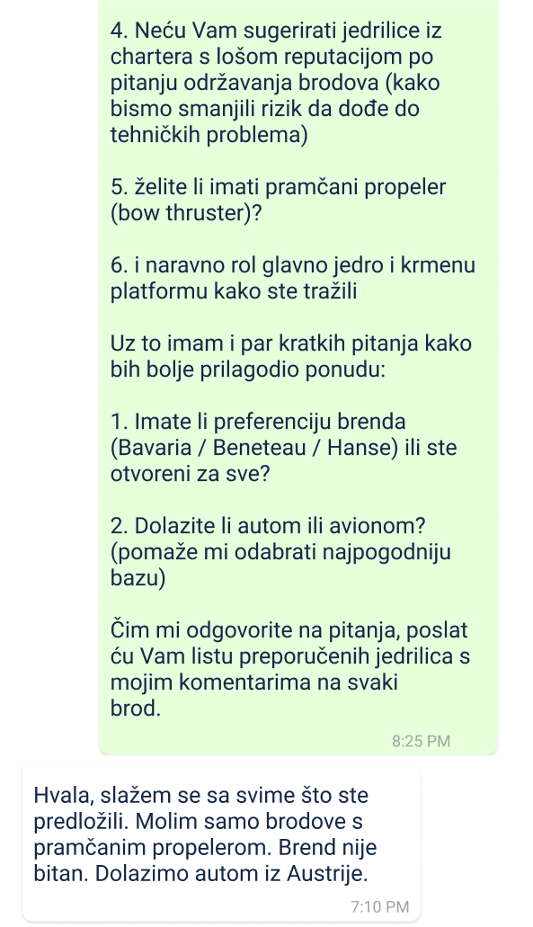 primjer skiperove linije