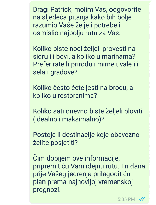primjer skiperove linije