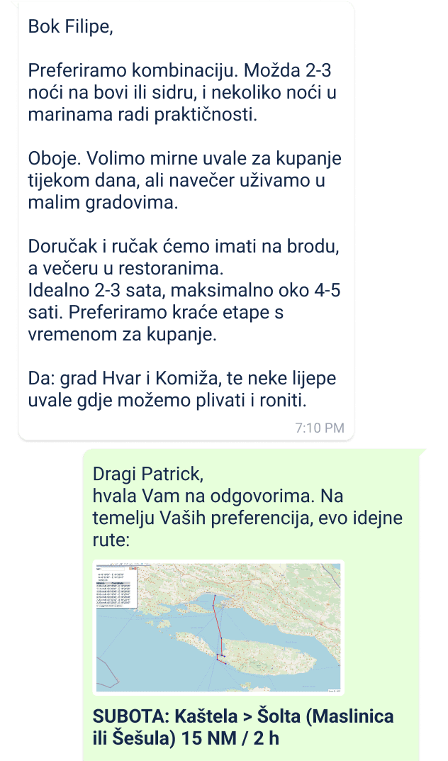 primjer skiperove linije