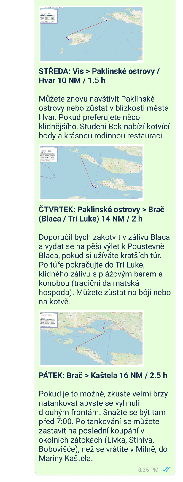 příklad horké linky kapitána