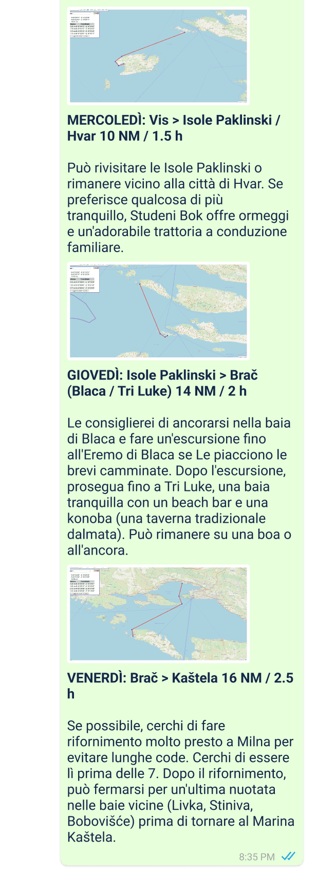 esempio di linea diretta skipper