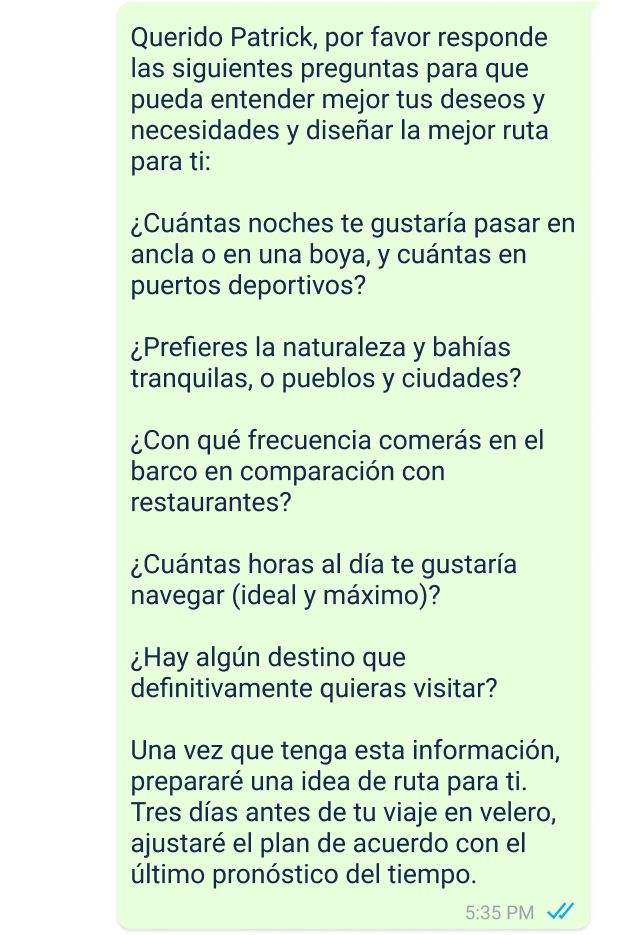 ejemplo de línea directa de skipper