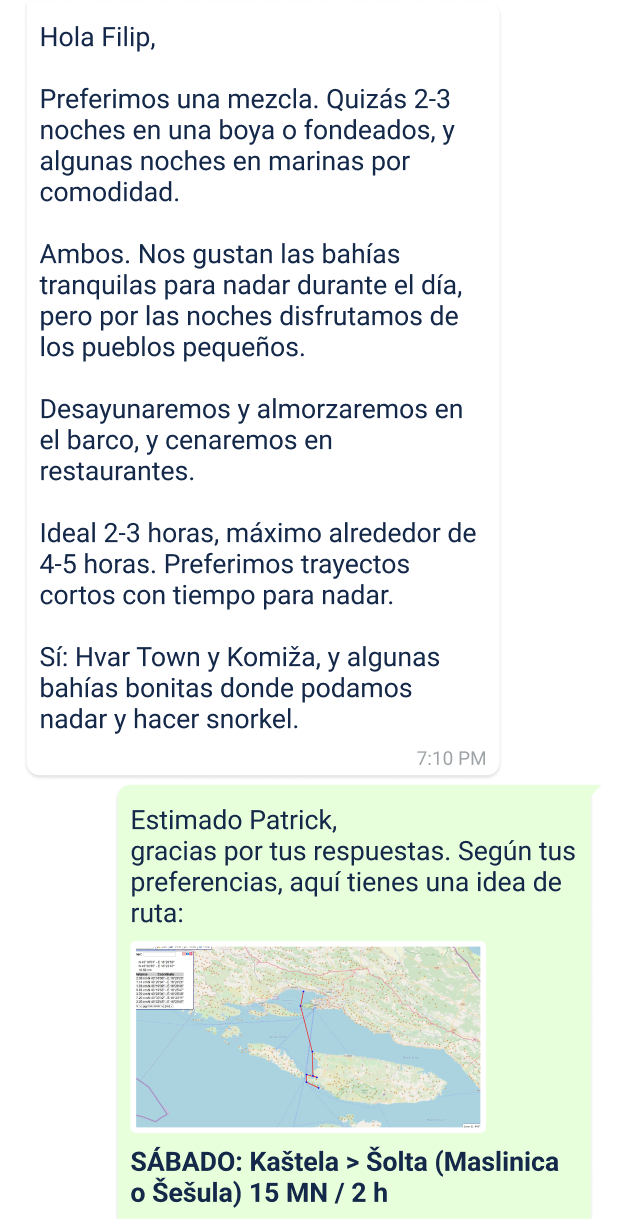 ejemplo de línea directa de skipper