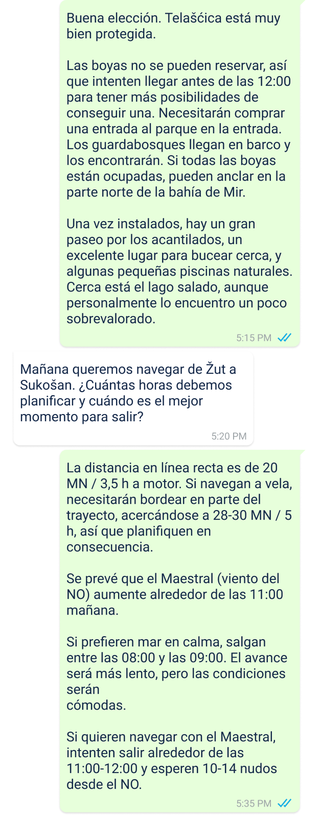 ejemplo de línea directa de skipper